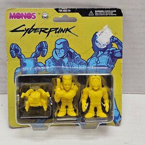 New MONOS JINX Cyberpunk 2077 3 Pack Yellow Mini Figure Keanu Reeves V Johnny